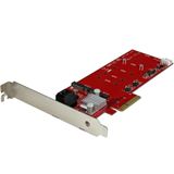 StarTech - 2x M.2 NGFF SSD RAID Controller Kaart - PCIe - 2x SATA III Poorten