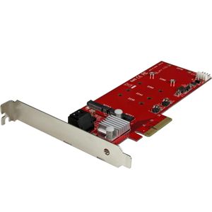 StarTech - 2x M.2 NGFF SSD RAID Controller Kaart - PCIe - 2x SATA III Poorten
