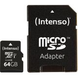 Intenso - 3423593 - Geheugenkaart - Zwart - 64 GB - microSDXC - U1 - UHS-I