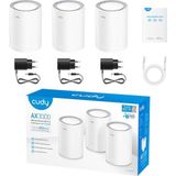 Cudy - AX3000 - Mesh Wi-Fi 6 Systeem - 3-Pack - Wit - 2.5 Gbps