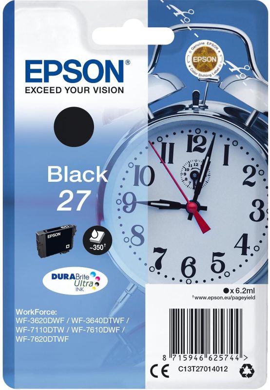 Epson Alarm clock C13T27014022 inktcartridge 1 stuk(s) Origineel Zwart