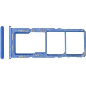 Samsung Galaxy M22 SIM card tray - Light-blue (SIM-houder, Melkweg M22), Onderdelen voor mobiele apparaten, Blauw