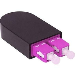 BlueLAN BlueOptics Loopback Adapter SC Duplex Multimode OM4, Zendontvangers, Zwart, Roze