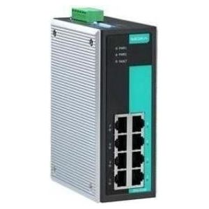 Moxa EDS-G308-T - Unmanaged volledig Gigabit Ethernet-switch met 8 10/100 1000BaseT(X)-poorten (8 ports), Netwerkschakelaar