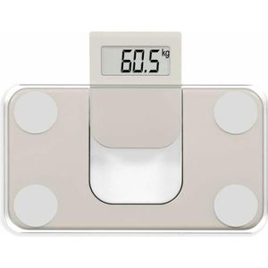 Mini elektronische weegschaal - LIVOO - DOM532C - Max. 180 kg - LCD - Gehard glas - Automatisch aan/uit - Crème