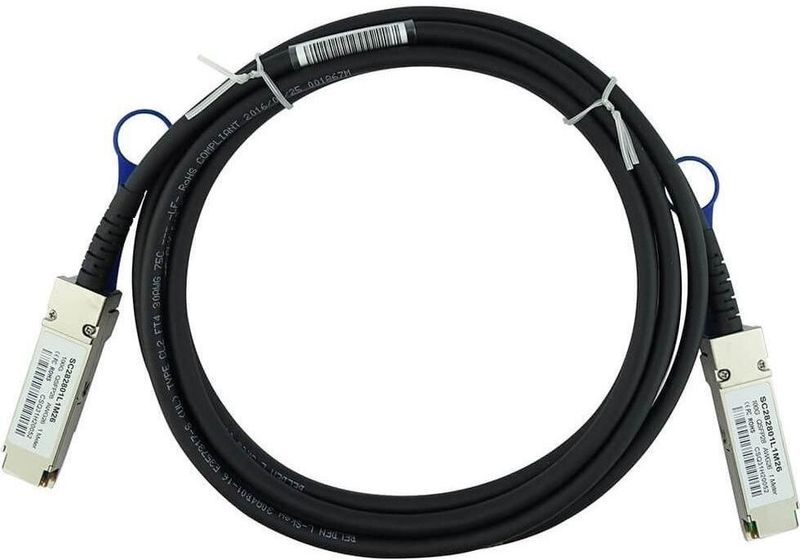 BlueLAN - QSFP28-DAC-5M-RW-BL - 100GBase-CR4 Direct Attach Kabel - 5 Meter - Koper
