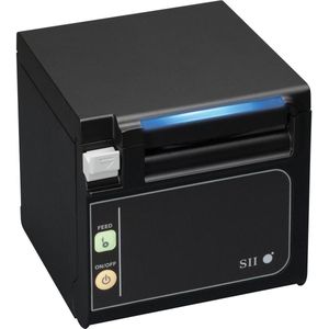 Seiko POS-printer, RP-E11-K3FJ1-E-C5 UK, uitgang voorzijde, Ethernet, zwart, incl. voedingseenheid en (Ethernet), Ontvangstbewijs printer, Zwart