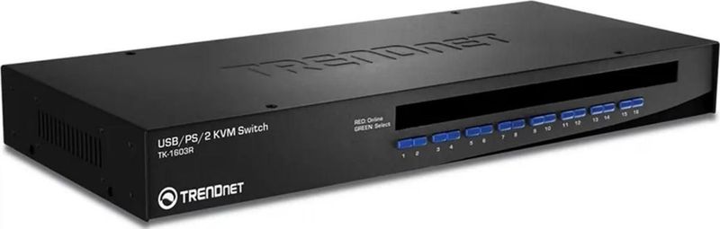 Trendnet - 16-poorts - KVM Switch - Zwart - USB