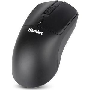 Hamlet XMICEBTW-RB Mouse Ottico 1600Dpi Wireless 2,4Ghz + Bluetooth 5.0 (Draadloze), Muis, Zwart