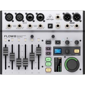 Behringer FLOW 8 digitale mixer met Bluetooth-audio en USB-audio-interface (Studio en live mixer), Mengtafel