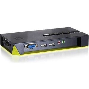 LevelOne - KVM-0421 KVM-switch - Zwart - USB Interface - VGA Resolutie tot 2048 x 1536