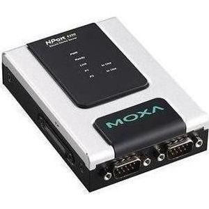 Moxa NPORT 6250-M-SC - 2-poorts RS-232422485 op multimode glasvezel (SC-aansluiting), beveiligde, Printer server
