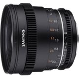 Samyang - MF 50mm T1.5 VDSLR MK2 - Objectief - Zwart - Canon EF
