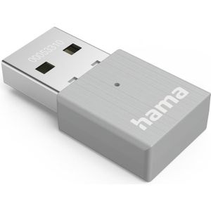 Hama AC600 Nano WLAN USB-stick, 2,4/5 GHz (USB), Netwerkadapter, Grijs