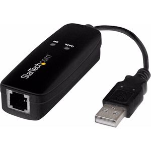 StarTech.com USB 2.0 Fax Modem, 56K Externe Hardware Dial Up V.92 Modem/Dongle/Adapter, Computer/Laptop Fax Modem, USB naar Telefoonaansluiting, USB Data Modem, Netwerk Fax/CMR/POS