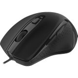 Deltaco MS-801 Ergonomische Muis - Bedraad - Optisch - 3200 DPI - Zwart