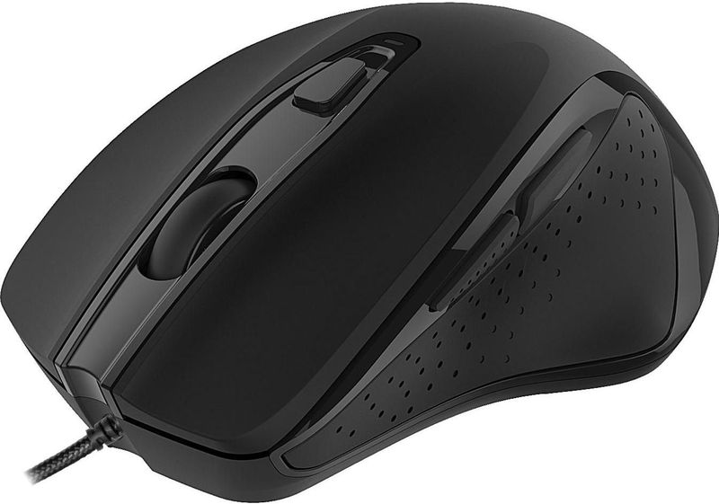 Deltaco MS-801 Ergonomische Muis - Bedraad - Optisch - 3200 DPI - Zwart