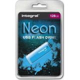 Integral USB-stick Neon 128GB bl (128 GB, USB-A), USB-stick, Blauw