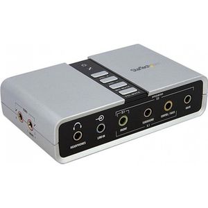 StarTech 7.1 Kanaals USB Geluidskaart (USB 2.0), Geluidskaart, Zilver