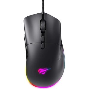 Havit - Wired Gaming Mouse (MS954) - 800/1600/2400/3200/6400/12000 DPI, 1.6m, 5V - Black (Bedraad), Muis, Zwart