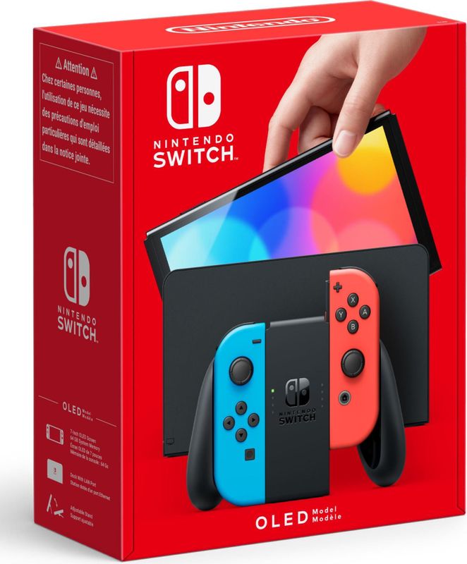 Nintendo Switch (OLED) draagbare game console 17,8 cm (7") 64 GB Touchscreen Wifi Blauw, Rood