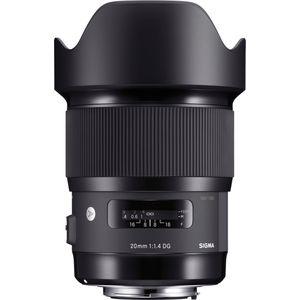 Sigma 20mm f/1.4 DG HSM ART Nikon F (Nikon F, Volledig formaat), Objectief, Zwart