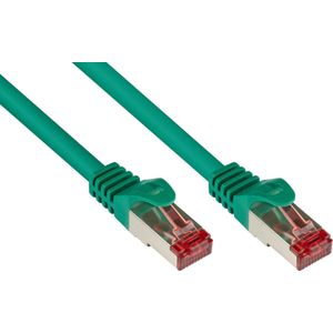 Good Connections RNS patchkabel met snap-in nokbescherming, Cat. 6, S/FTP, PiMF, PVC, 250MHz, groen, 25m (S/FTP, CAT6, 25 m), Netwerkkabel