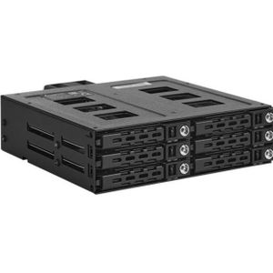 Chieftec - CBP-625 - Accessoires voor Harde Schijven - Zwart - 6x 2,5-inch HDD/SSD/SATA I/II/III en SAS I/II/III