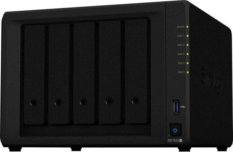 Synology - DS1522+ - Netwerkopslag - Zwart