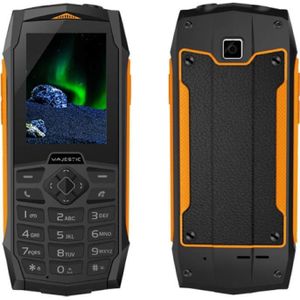 Majestic Nieuwe Tank 6,1 cm (2,4') 156 g Zwart, Oranje Basis mobiele telefoon (2.40"), Sleutel mobiele telefoon, Zwart, Oranje