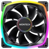 Montech RX140 PWM ARGB Black - Ventilatorhuis - 140mm - 600 - 1.600 rpm - 27.9 dBA - ARGB LED - 4-pin PWM