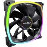 Montech RX140 PWM ARGB Black - Ventilatorhuis - 140mm - 600 - 1.600 rpm - 27.9 dBA - ARGB LED - 4-pin PWM
