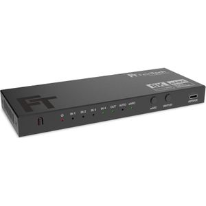 FeinTech AX340 HDMI 2.1 Audio Extractor 4 In 1 Out + eARC-Soundbar eARC-TV, Schakeldoos