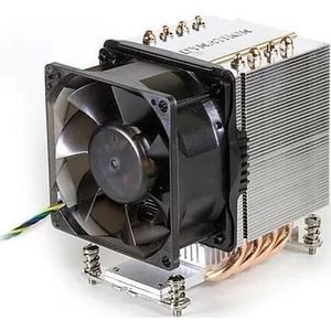 Dynatron A19 AMD AM4 AM5 koeler 3U aluminium stacked fin met heat pipes die direct contact maken met CPU acti (110 mm), Processorkoeler, Zilver