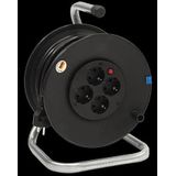 Bachmann - Kabelhaspel - Zwart - 25 m - 4-sleuf Stekkerinzet