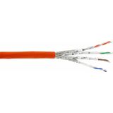 S/FTP CAT7a 10 Gigabit 1200 MHz netwerkkabel met vaste aders - AWG23 - LSZH / oranje - 50 meter