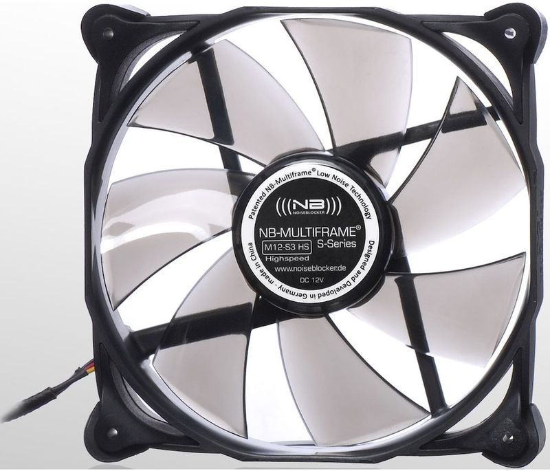 Noiseblocker - Multiframe S-serie M12-3 - PC Ventilator - Zwart - 120 mm