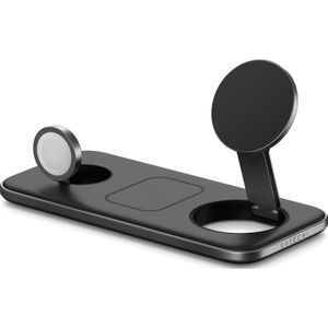 SATECHI Draadloze Oplader - 3-in-1 - Zwart - Qi2 Technologie