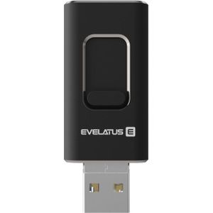 Evelatus USB Flash 4in1 (32 GB, USB-C), USB-stick, Zwart