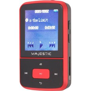 Majestic Nieuwe BT-3284R MP3-speler Zwart, Rood, MP3-speler + draagbare audioapparatuur, Zwart