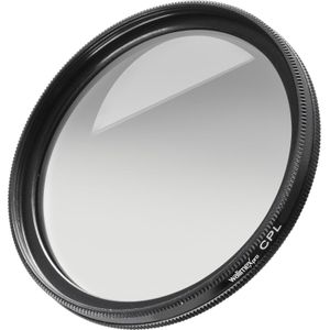 Walimex pro per polarisatiefilter circulair gecoat 55 mm (55 mm, Polarisatiefilter), Lensfilter, Transparant, Zwart