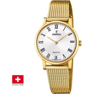 Festina, Horloge, Swiss Made, Goud, (Analoog horloge, 29 mm)