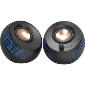 Creative - Pebble X - Speakers - Zwart - Compact Design - Krachtig Geluid