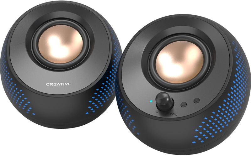 Creative - Pebble X - Speakers - Zwart - Compact Design - Krachtig Geluid