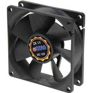 Titan TFD-8025M12Z Kastventilator (80 mm - 1 x) - PC ventilator - Zwart