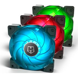 Nox H-SYNC (120 mm, 3 x), PC ventilator, Zwart