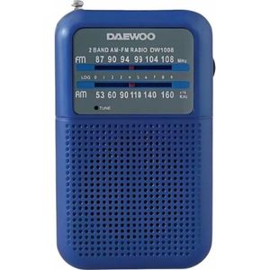 Daewoo - DW1008BL - Draagbare Radio - Blauw - Batterijgevoed