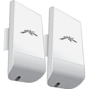 Ubiquiti 2x NanoStation Loco M2: LOCOM2 AirMax 2.4 GHz CPE (UBNT), set van 2, Toegangspunt