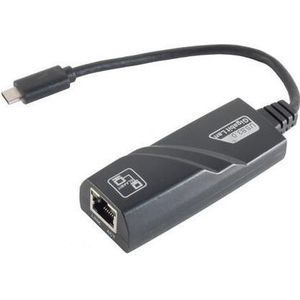 Shiverpeaks BASIC-S USB-adapter, C-stekker (USB-C, RJ45/LAN (1x)), Netwerkadapter, Zwart