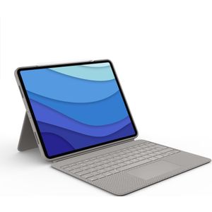Logitech Combo Touch (VS, iPad Pro 12,9 2021 (5e Gen), iPad Pro 12,9 2022 (6e Gen)), Tablet toetsenbord, Beige